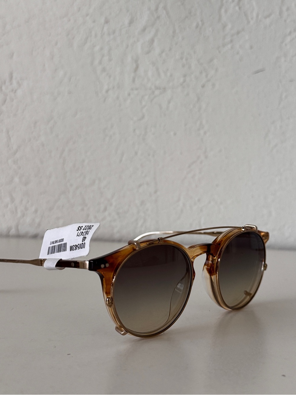 Oliver Peoples // Brunello Cucinelli Round Tortoiseshell Sunglasses - Picture 5 of 12